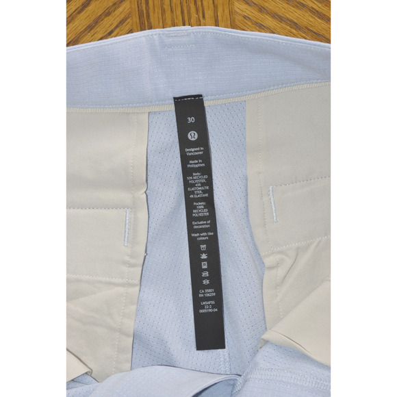 A6 NWOT LULULEMON Light Blue Commission Classic Fit Trouser Pants Size 30 - Picture 6 of 6